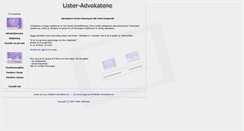 Desktop Screenshot of lister-advokatene.no