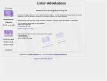 Tablet Screenshot of lister-advokatene.no